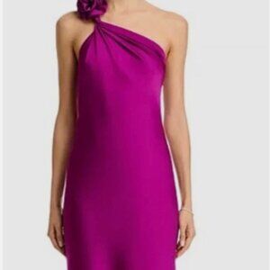 NWT Liv Foster Clara Satin Long Dress Wine Berry Women’s Sz 6